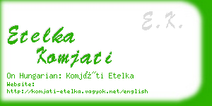 etelka komjati business card